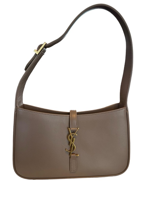 Yves Saint Laurent Handbags - Saint Laurent Le 5 A 7 Hobo Bag in Taupe